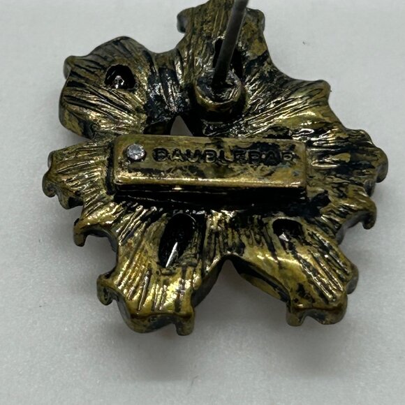 Rhinestone Floral Stud Earrings, BaubleBar Pink & Clear Gun Metal Tone Pierced - Picture 12 of 13